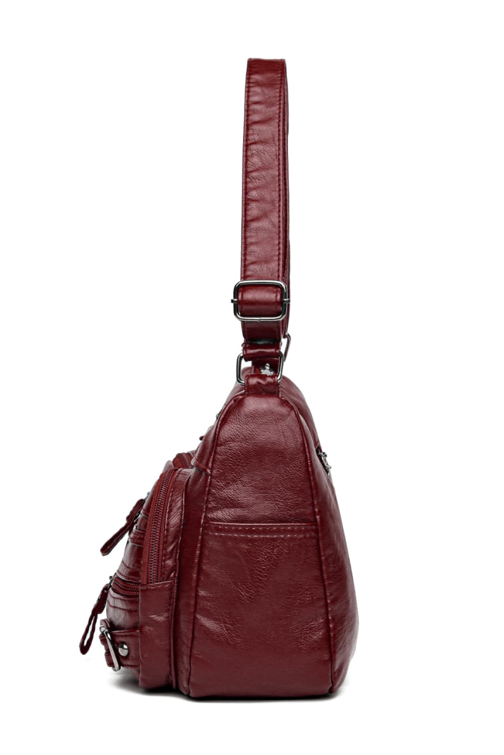 Multi-Pocket Vegan Leather Crossbody Bag - Spacious Yet Sleek!