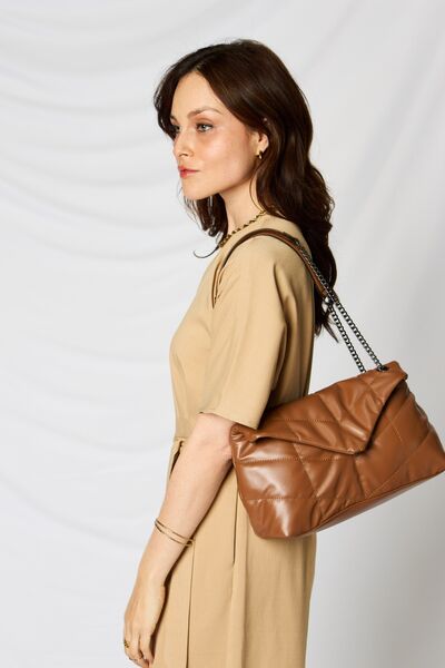 SHOMICO Vegan Leather Chain Handbag - Effortless Style On-the-Go