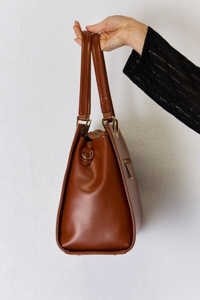 David Jones Texture Vegan Leather Shoulder Handbag - Professional Polish with Everyday Versatility!