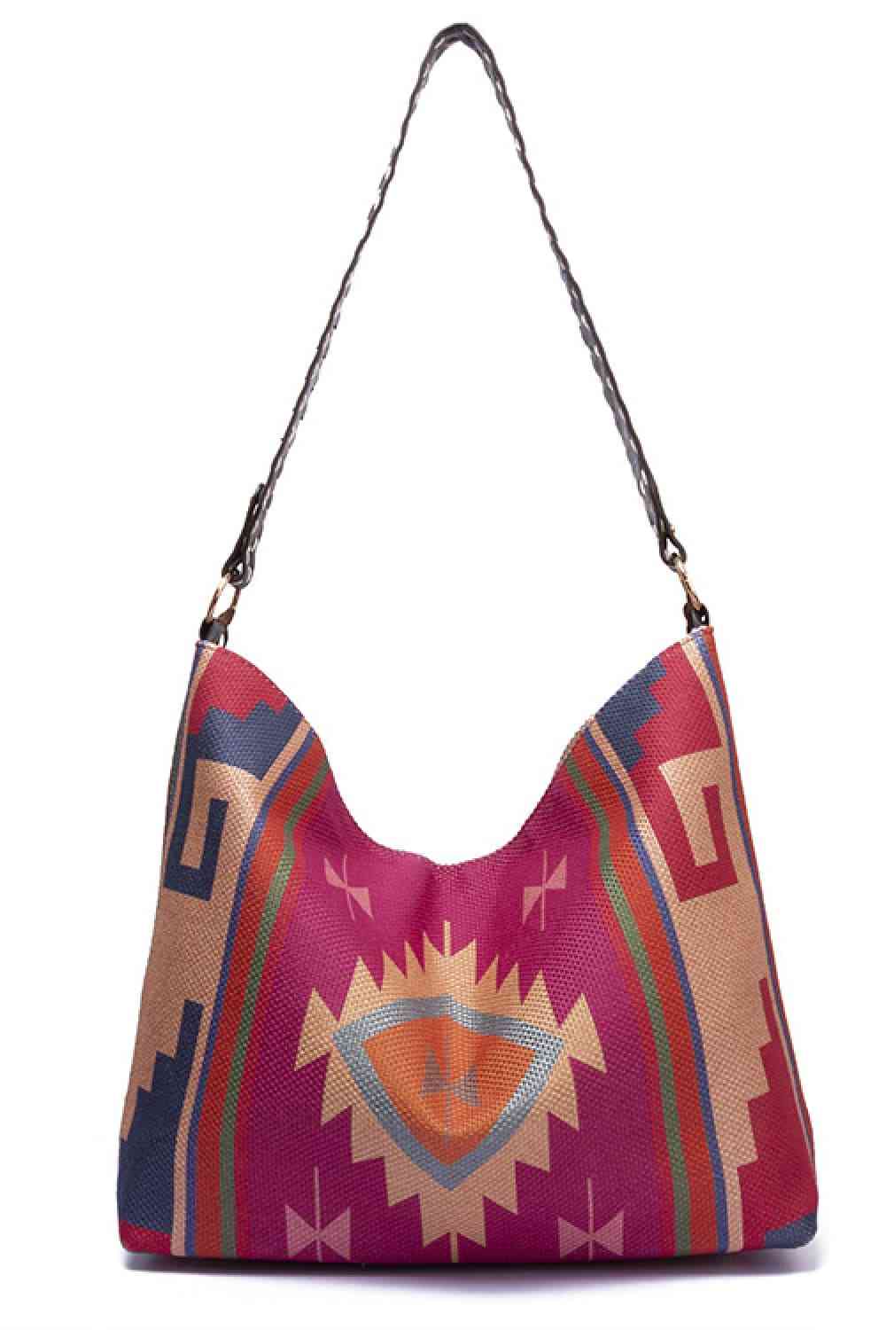 Geometric Canvas Tote Shoulder Bag - Spacious Style for the On-the-Go You!