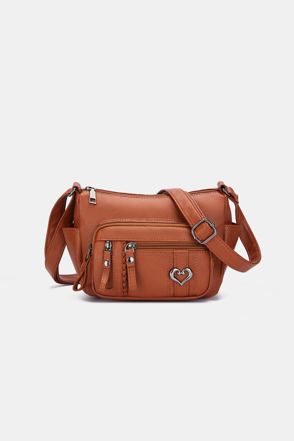 Vegan Leather Adjustable Strap Shoulder Bag - Sustainable Style on the Go!