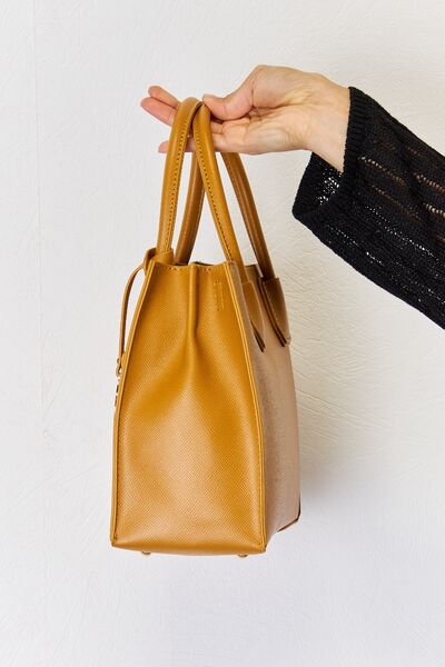 David Jones Vegan Leather Shoulder Tote - Polished Perfection for the Busy Professional