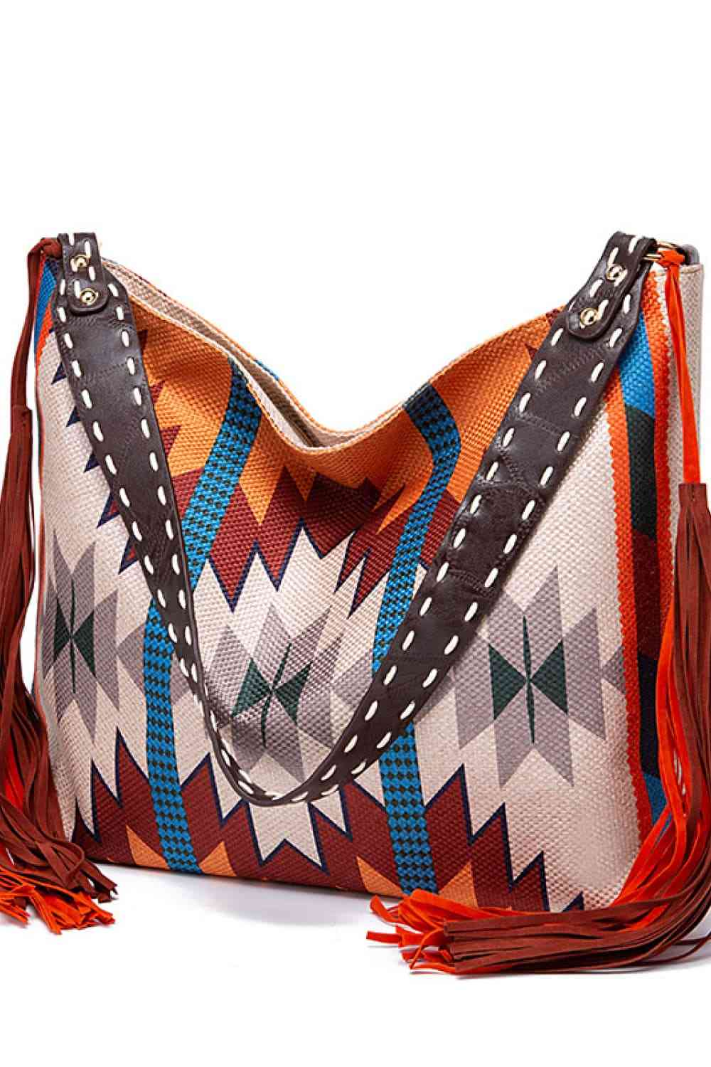 Geometric Canvas Tote Shoulder Bag - Spacious Style for the On-the-Go You!