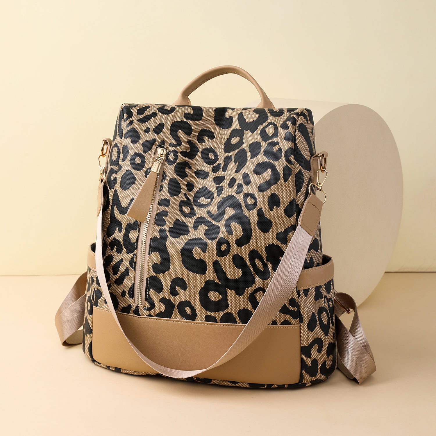 Leopard Vegan Leather Backpack Bag - Unleash Your Wild Side!