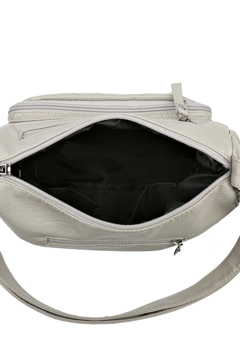 Multi-Pocket Vegan Leather Crossbody Bag - Spacious Yet Sleek!