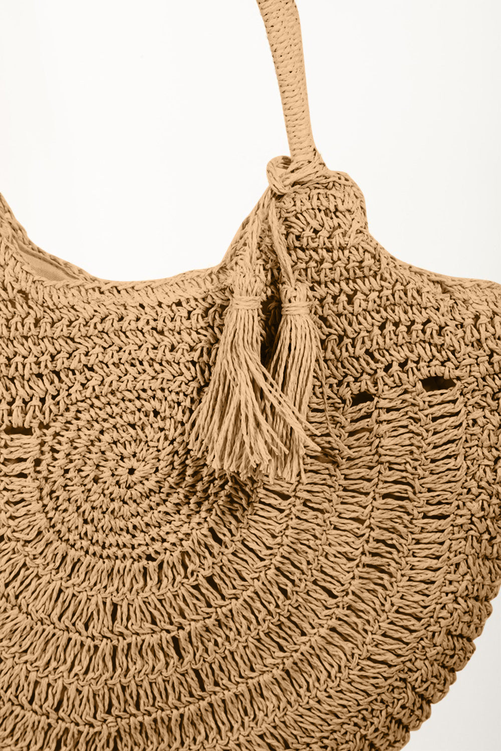 Fame Straw Braided Tote Bag with Tassel - Effortless Summer Style!