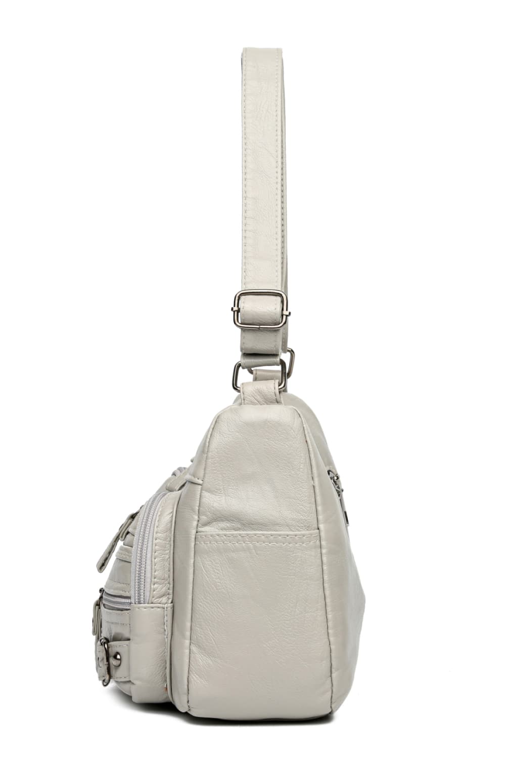 Multi-Pocket Vegan Leather Crossbody Bag - Spacious Yet Sleek!