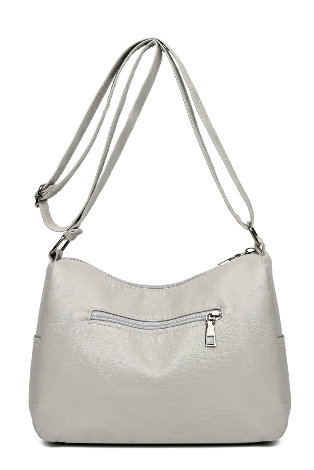 Multi-Pocket Vegan Leather Crossbody Bag - Spacious Yet Sleek!