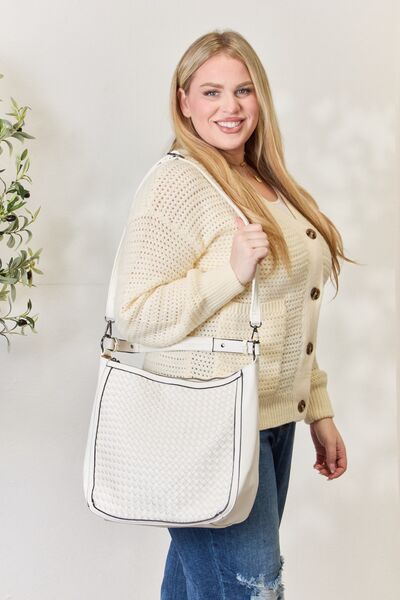 SHOMICO Weaved Vegan Leather Handbag - Textured Elegance Meets Everyday Functionality