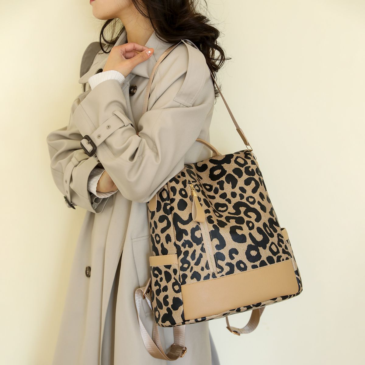 Leopard Vegan Leather Backpack Bag - Unleash Your Wild Side!