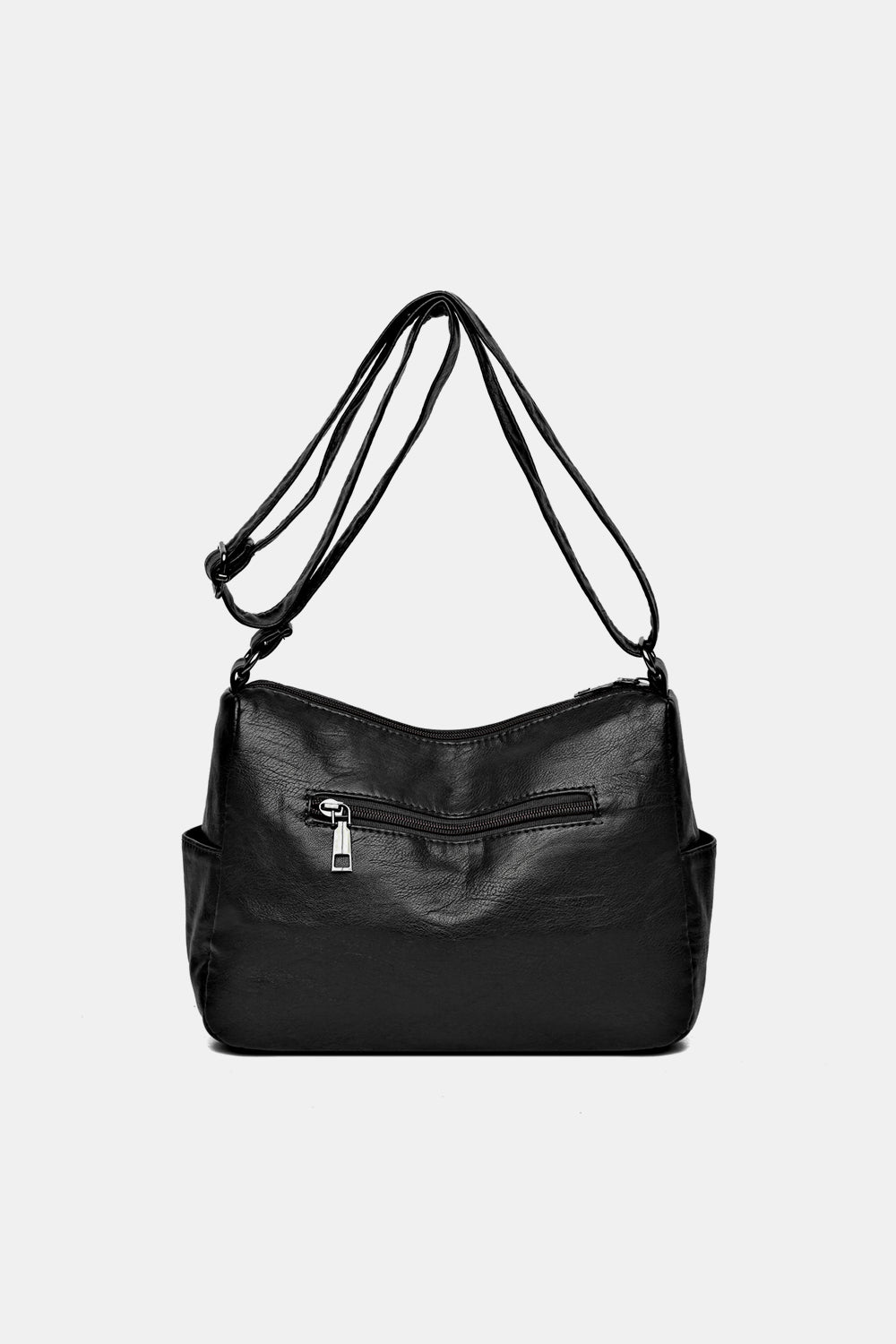 Vegan Leather Stud Detail Shoulder Bag - Edgy Style with Everyday Functionality!