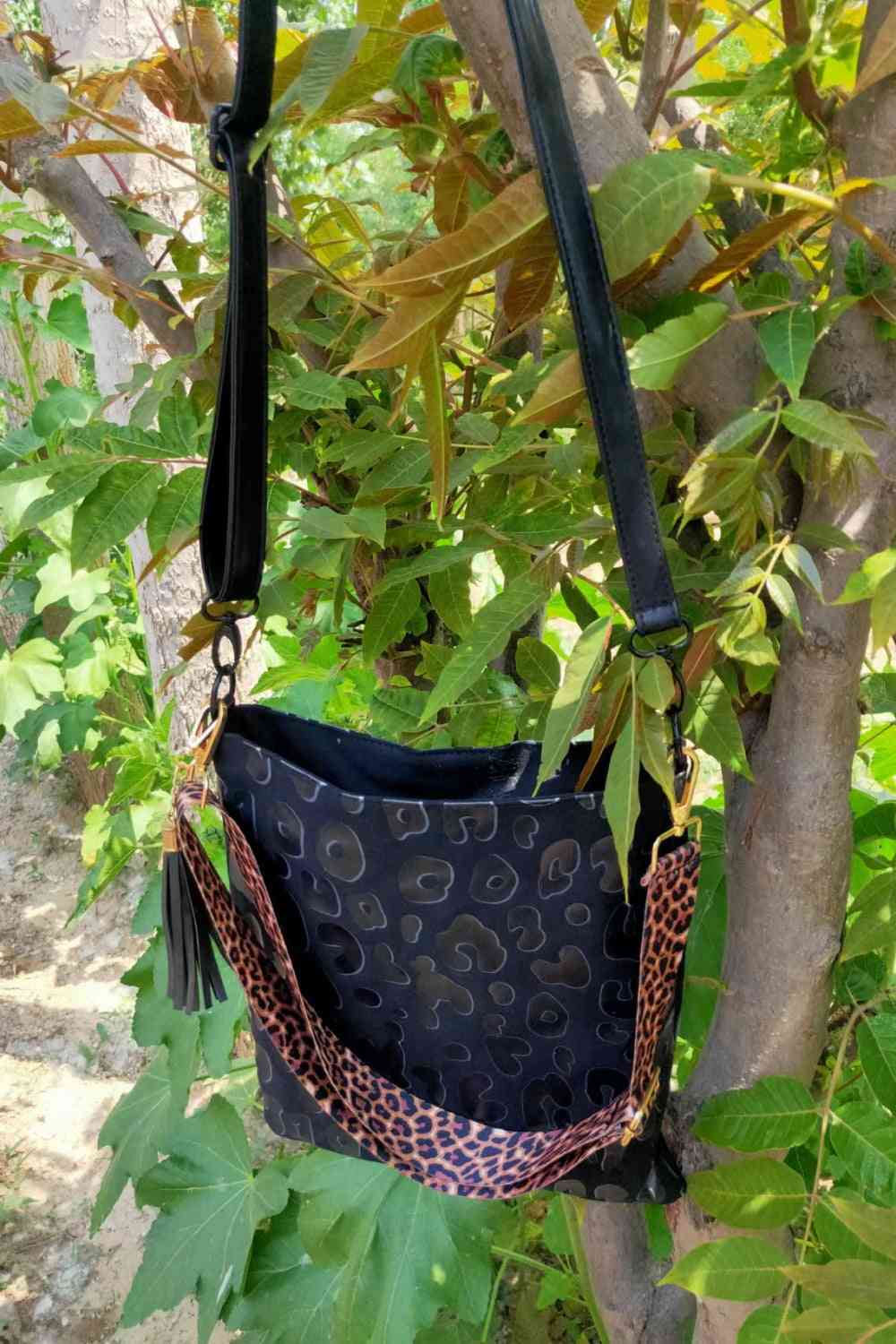 Adored Vegan Leather Shoulder Bag with Tassel - Effortlessly Stylish!