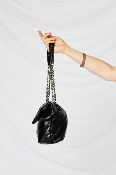 SHOMICO Vegan Leather Chain Handbag - Chic Versatility for the Modern Trendsetter