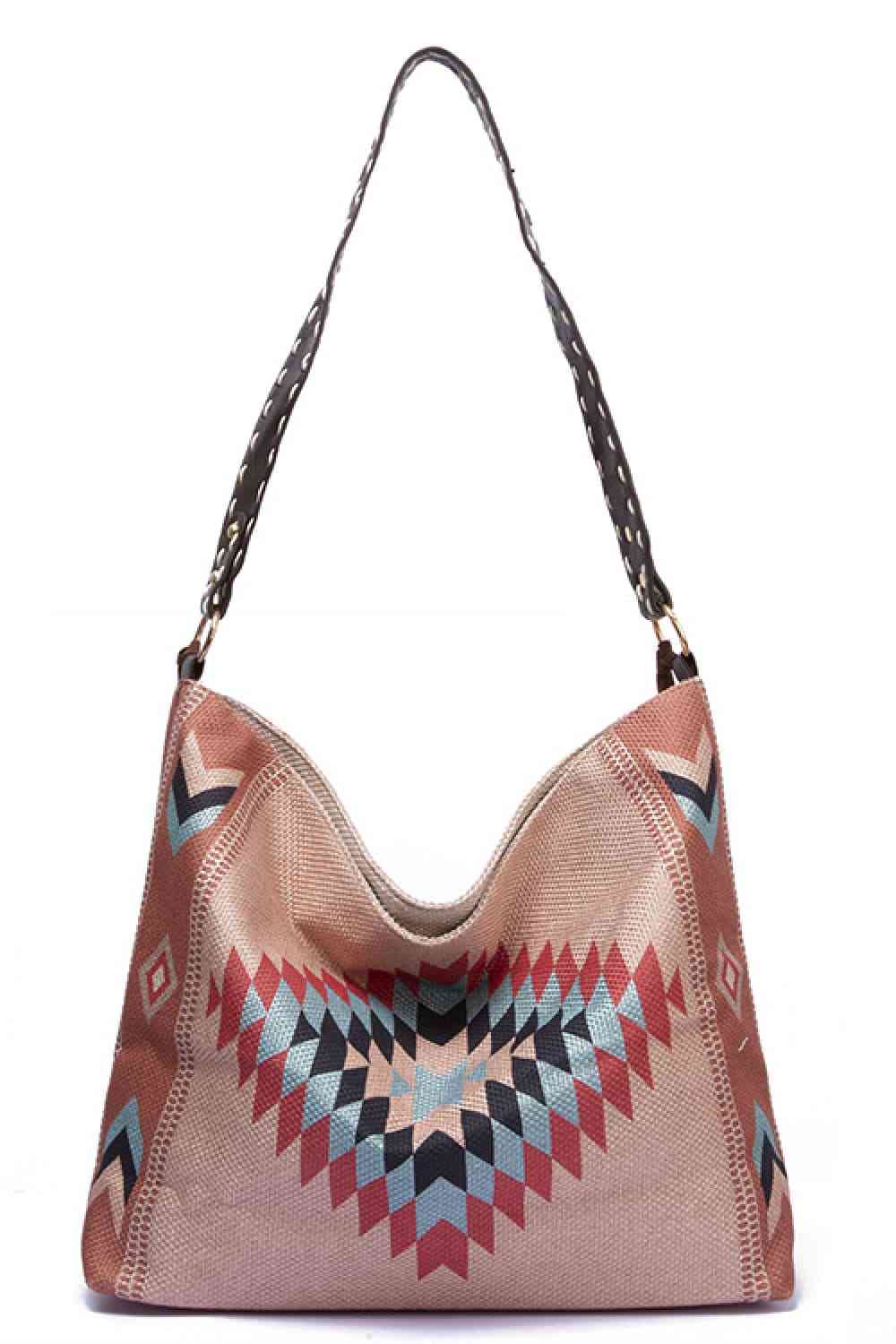 Geometric Canvas Tote Shoulder Bag - Spacious Style for the On-the-Go You!