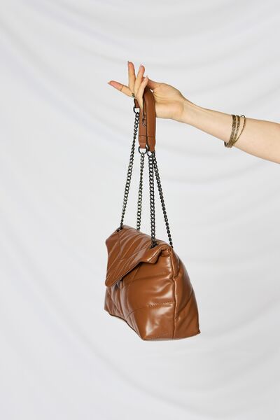 SHOMICO Vegan Leather Chain Handbag - Effortless Style On-the-Go