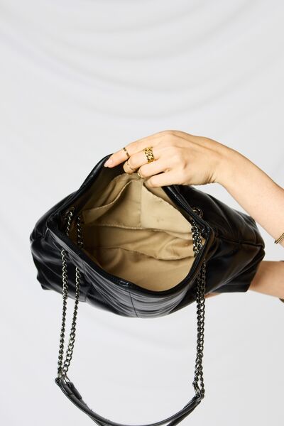 SHOMICO Vegan Leather Chain Handbag - Chic Versatility for the Modern Trendsetter