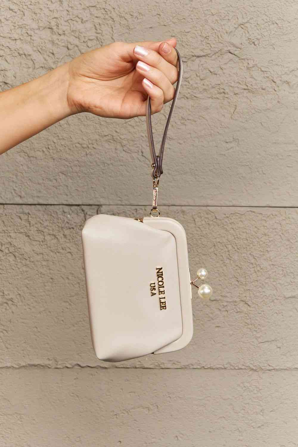 Nicole Lee USA Elise Pearl Leather Coin Purse - Chic Functionality for Everyday Essentials