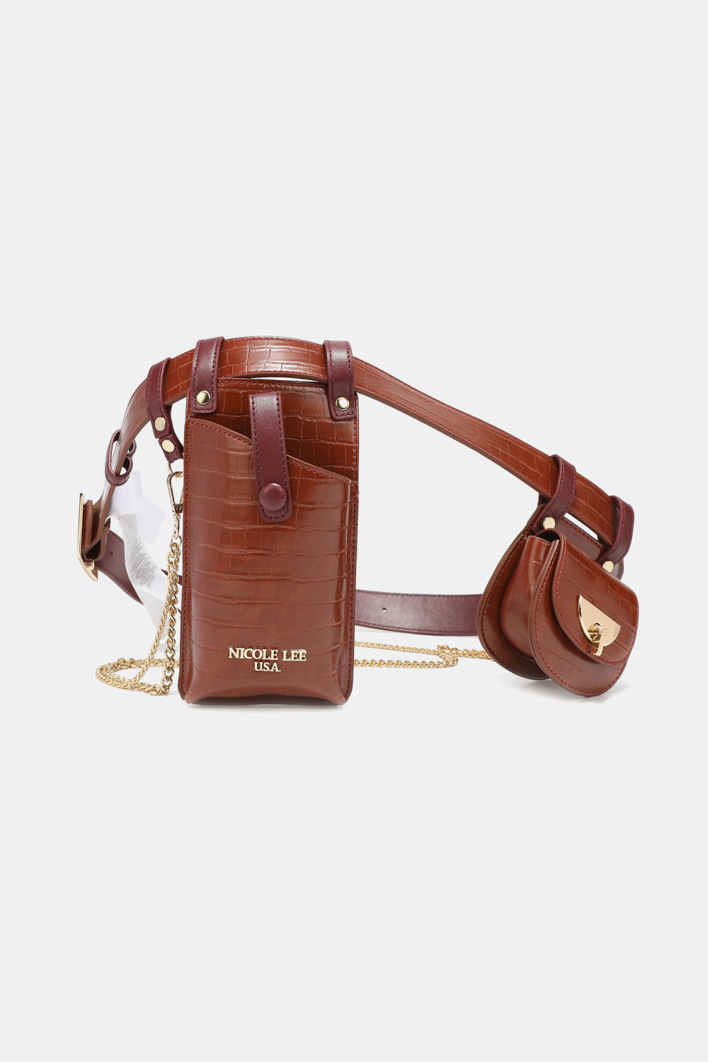 Nicole Lee USA Stylish Sling Belt Bag with cellphone holder & wallet case - an everyday companion