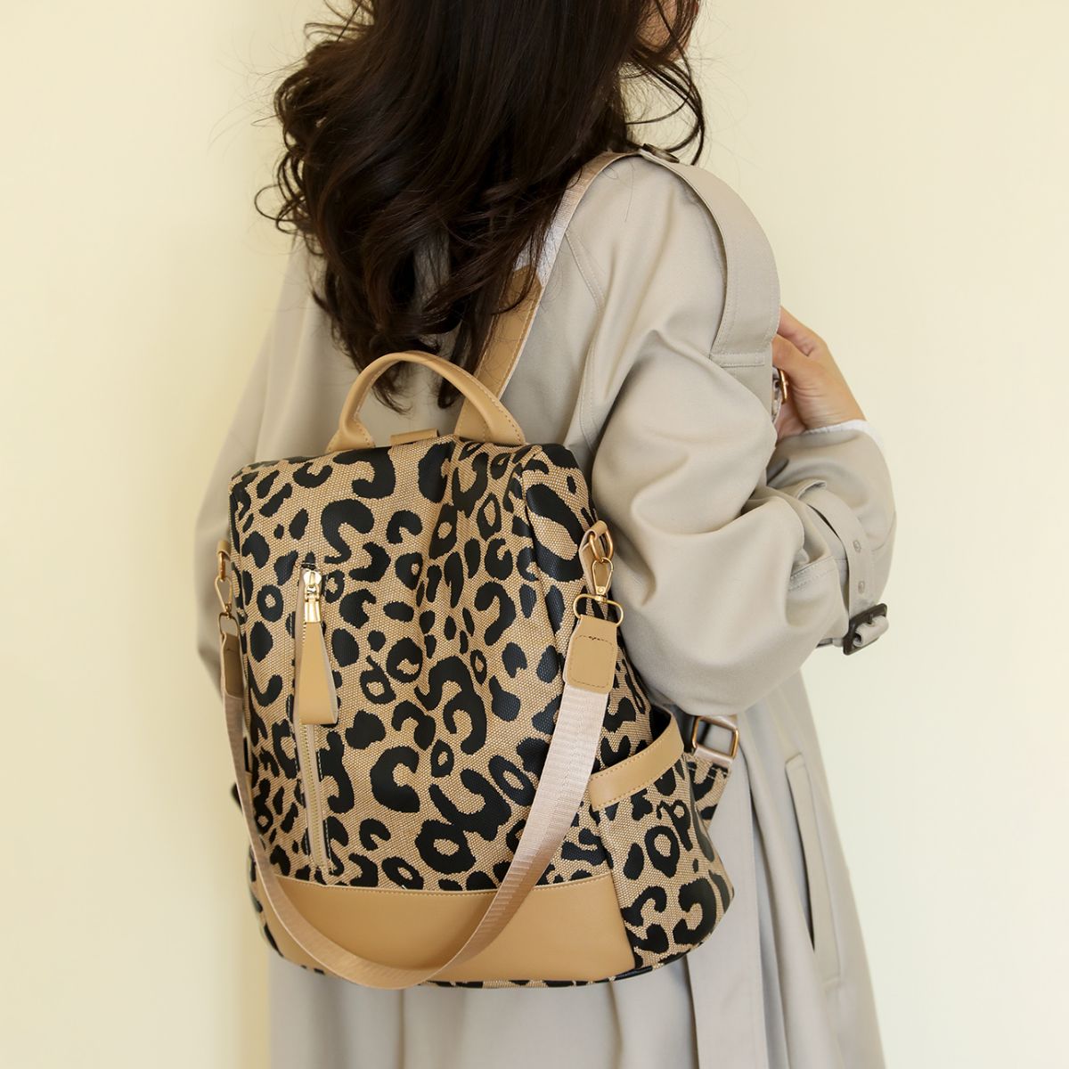 Leopard Vegan Leather Backpack Bag - Unleash Your Wild Side!