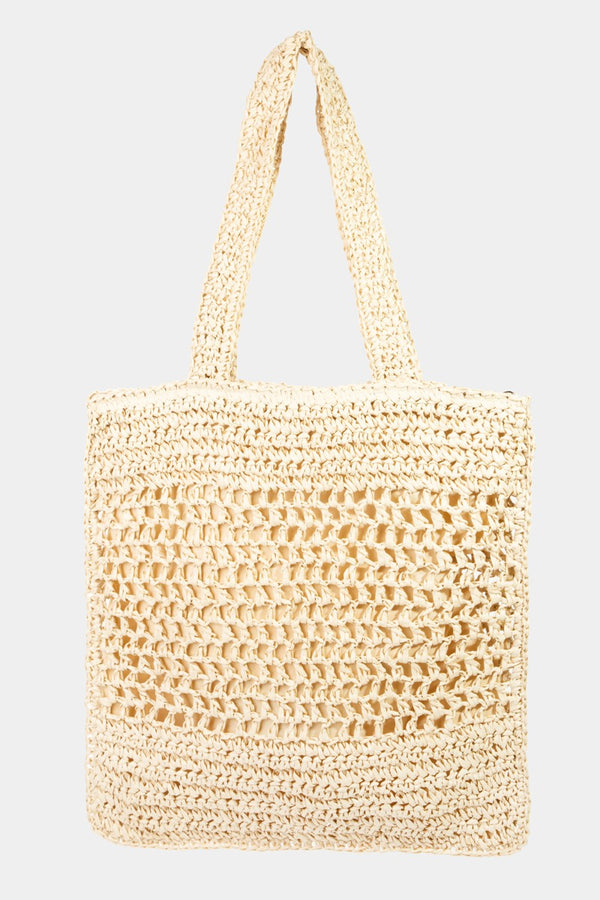 Fame Straw-Paper Crochet Tote Bag - Sustainable fashion choices & A touch of summer style!