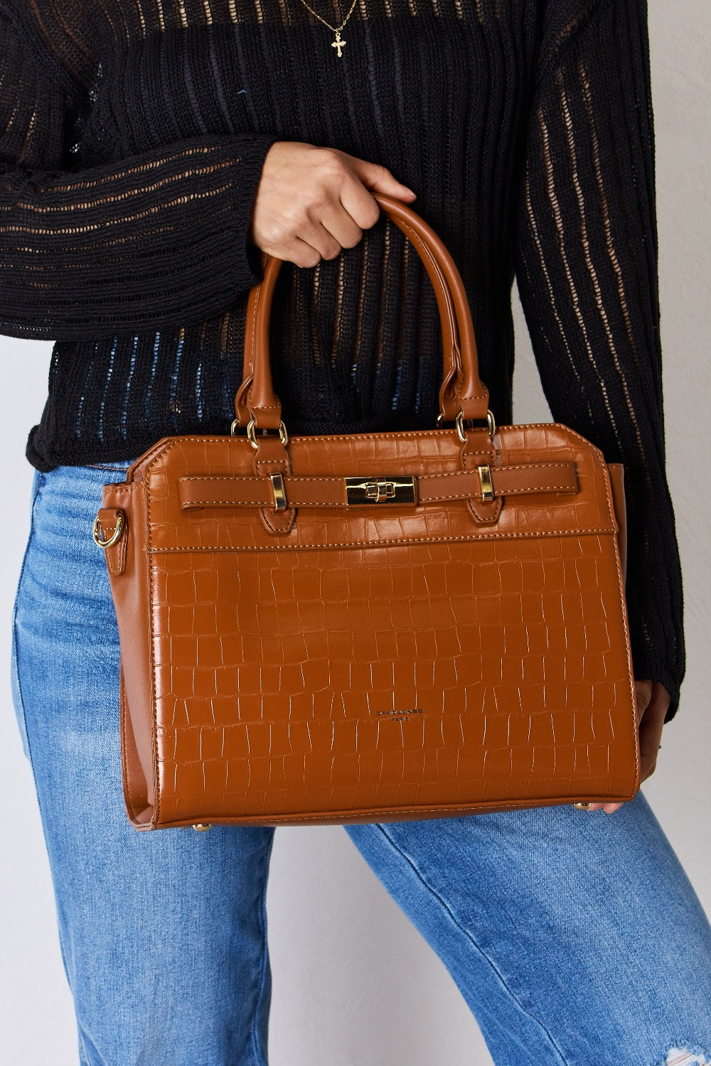 David Jones Texture Vegan Leather Handbag - Sustainable Luxury!