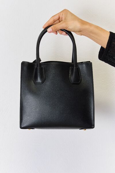 David Jones Vegan Leather Shoulder Tote - Polished Perfection for the Busy Professional