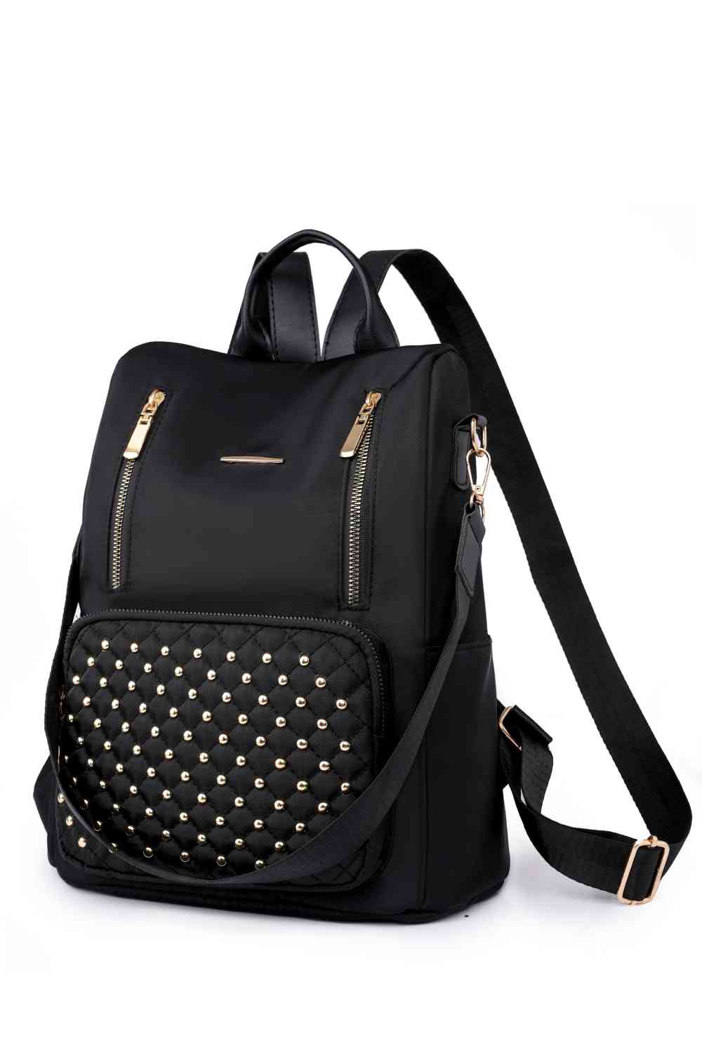 Zipper Pocket Beaded Backpack - Chic escape for the fashionable adventurer