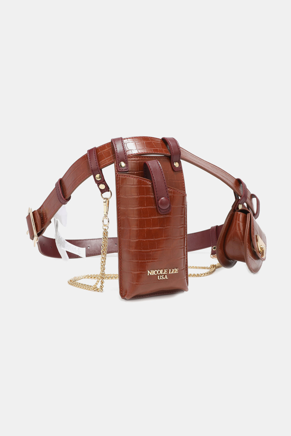 Nicole Lee USA Stylish Sling Belt Bag with cellphone holder & wallet case - an everyday companion