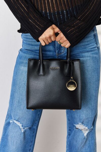 David Jones Vegan Leather Shoulder Tote - Polished Perfection for the Busy Professional