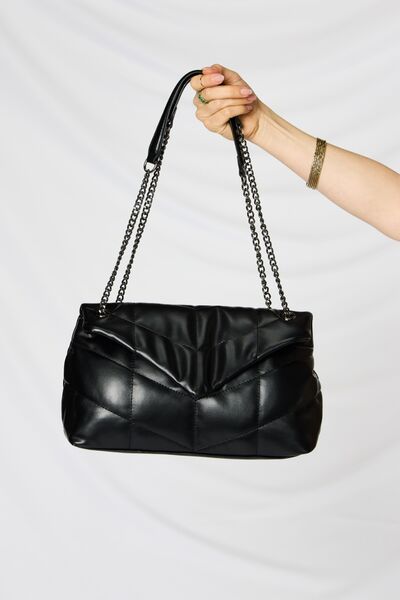 SHOMICO Vegan Leather Chain Handbag - Chic Versatility for the Modern Trendsetter