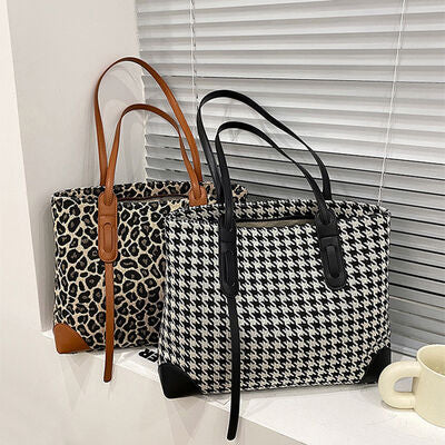 Vegan Leather Printed Medium Tote Bag - Bold Style Meets Everyday Functionality