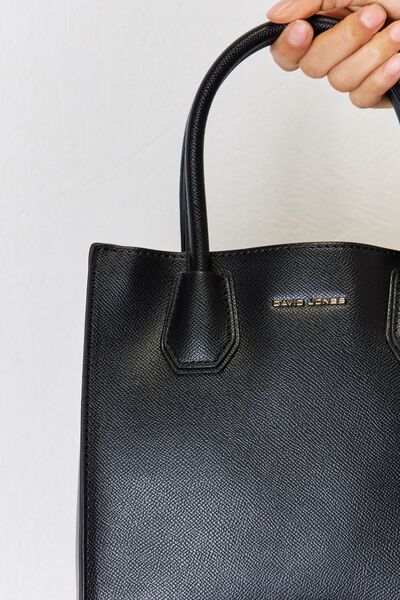 David Jones Vegan Leather Shoulder Tote - Polished Perfection for the Busy Professional