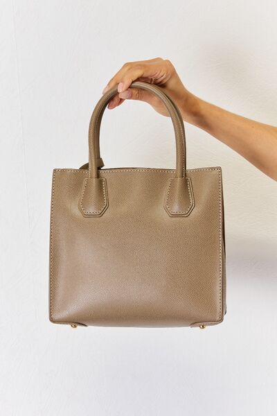 David Jones Vegan Leather Shoulder Tote - Polished Perfection for the Busy Professional