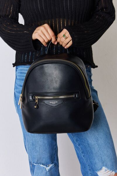 David Jones Vegan Leather Backpack - Professional Polish Meets Modern Convenience!