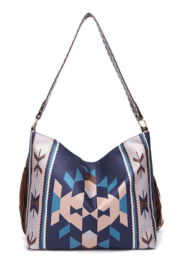 Geometric Canvas Tote Shoulder Bag - Spacious Style for the On-the-Go You!