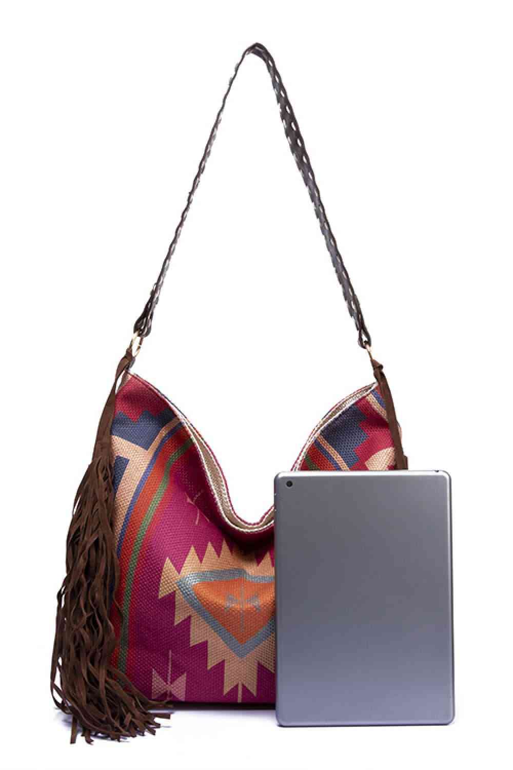 Geometric Canvas Tote Shoulder Bag - Spacious Style for the On-the-Go You!