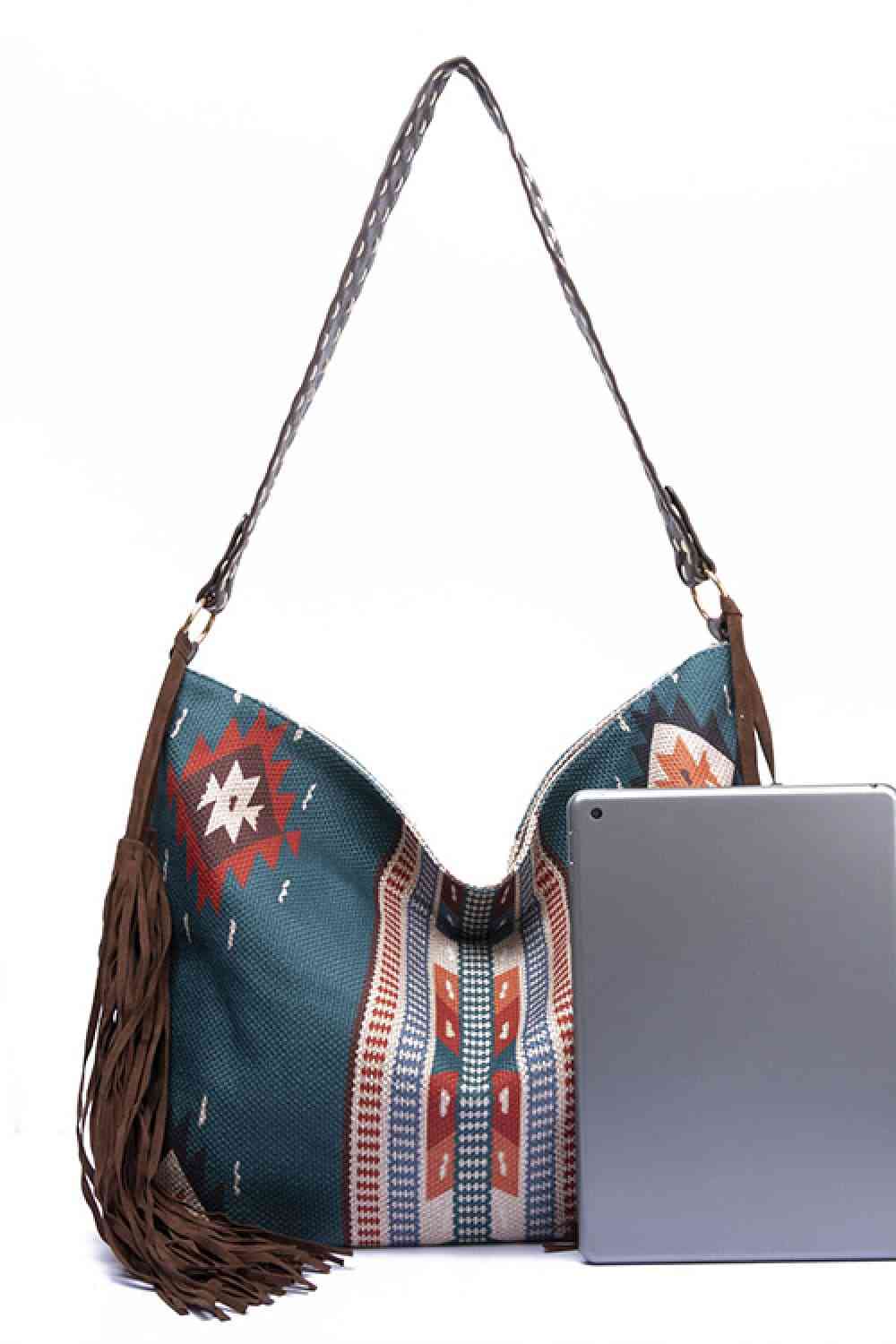 Geometric Canvas Tote Shoulder Bag - Spacious Style for the On-the-Go You!