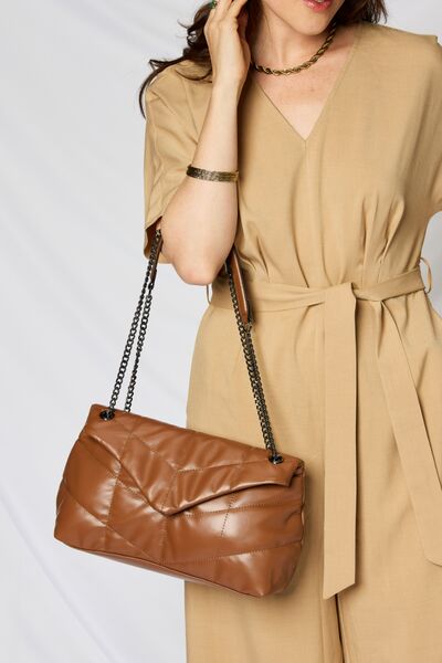 SHOMICO Vegan Leather Chain Handbag - Effortless Style On-the-Go