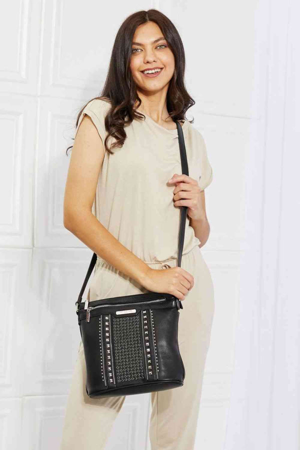 Nicole Lee USA Medium Sized Vegan Leather Crossbody - Sleek Style, Sustainable Choice