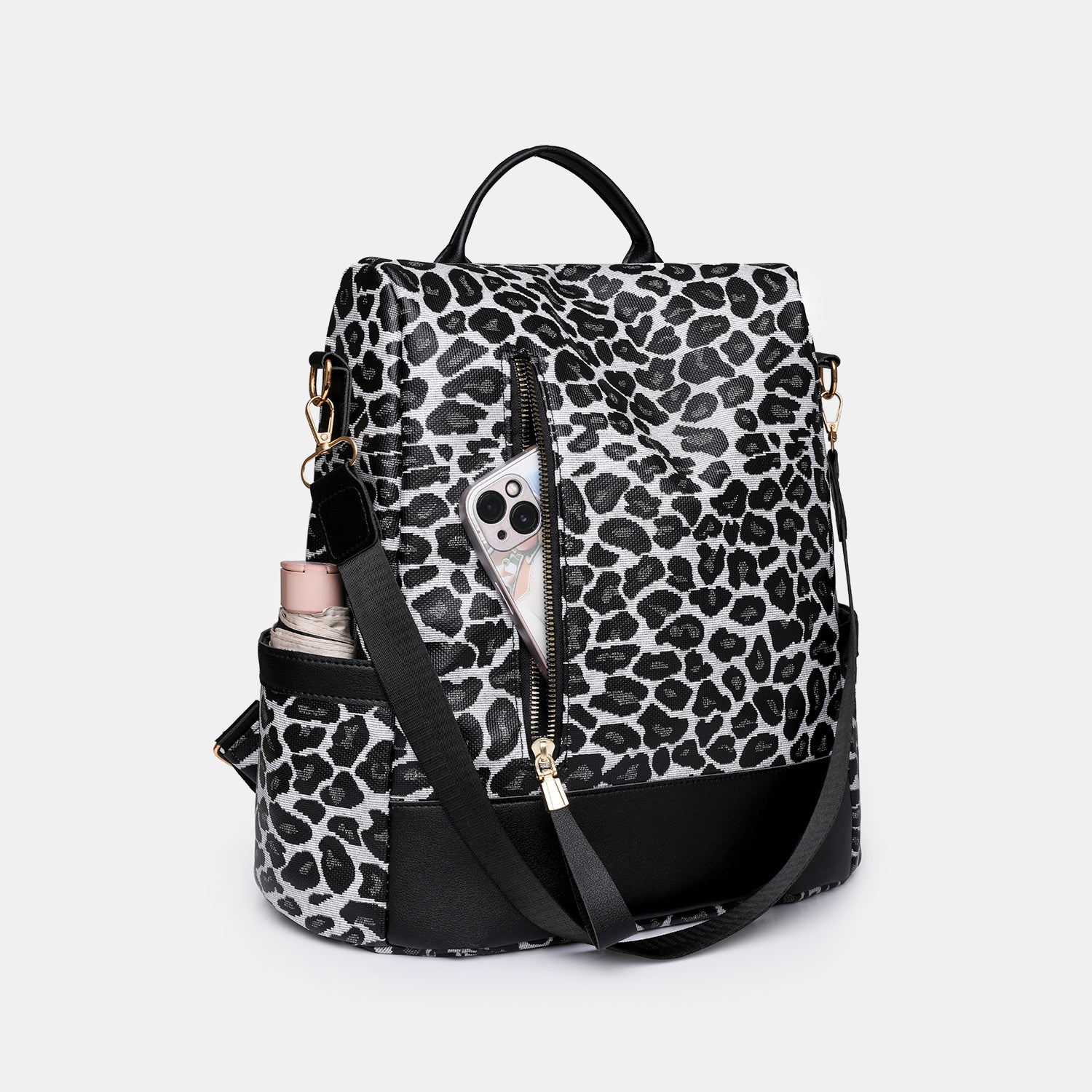 Leopard Vegan Leather Backpack Bag - Unleash Your Wild Side!