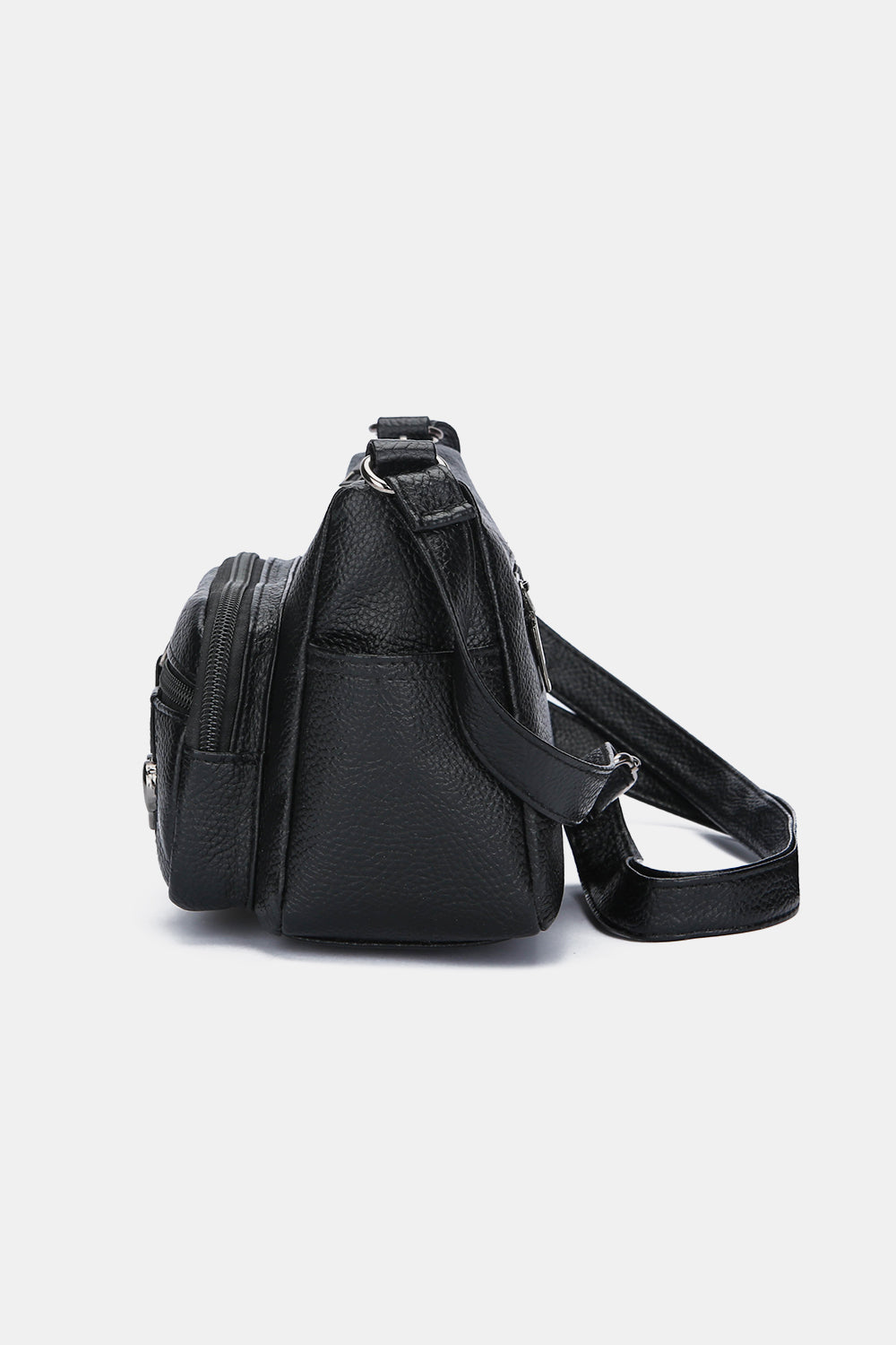 Vegan Leather Adjustable Strap Shoulder Bag - Sustainable Style on the Go!