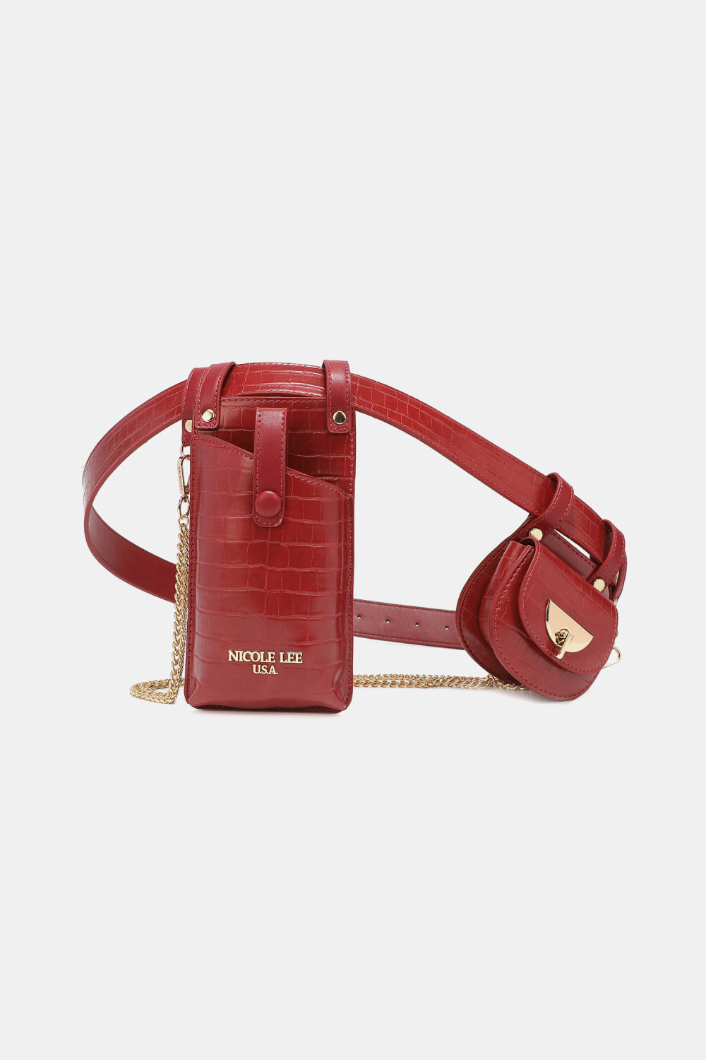 Nicole Lee USA Stylish Sling Belt Bag with cellphone holder & wallet case - an everyday companion