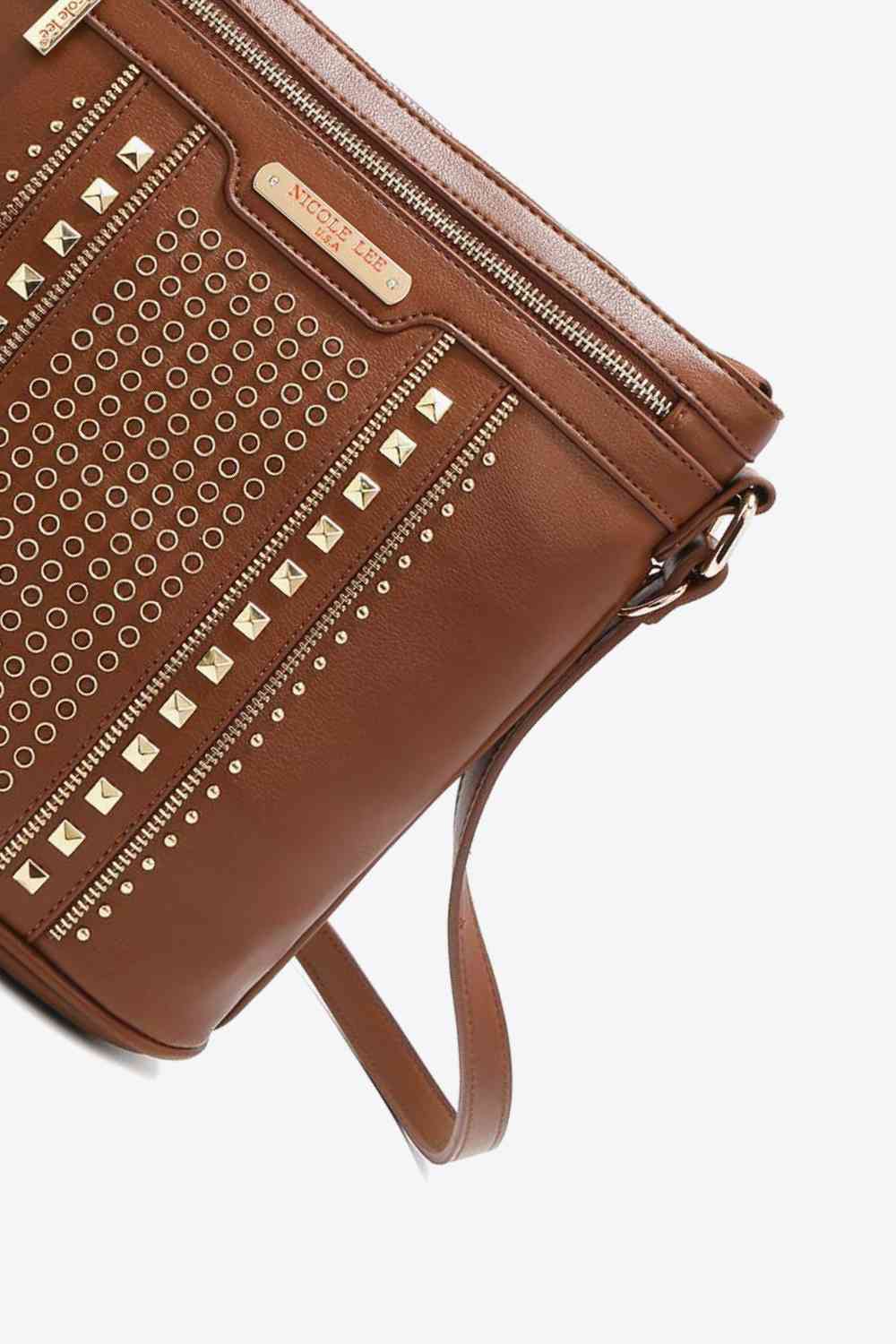 Nicole Lee USA Medium Sized Vegan Leather Crossbody - Sleek Style, Sustainable Choice