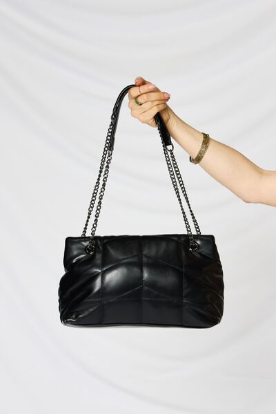 SHOMICO Vegan Leather Chain Handbag - Chic Versatility for the Modern Trendsetter