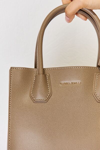 David Jones Vegan Leather Shoulder Tote - Polished Perfection for the Busy Professional