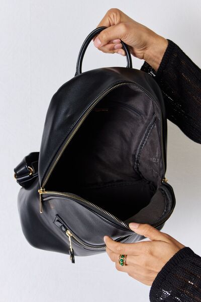 David Jones Vegan Leather Backpack - Professional Polish Meets Modern Convenience!